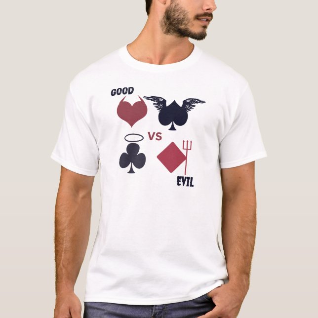 Gut gegen Böse - Poker T-Shirt (Vorderseite)