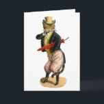 Gut gekleidete Kitty Cat Funny Happy Birthday Card Karte<br><div class="desc">Vintage Viktorianische Grafik einer gut gekleideten Kitty Cat mit Insider-Nachricht: Nun...  durch mein Monokel... Du siehst noch immer toll aus. Alles Gute zum Geburtstag! Vollständig anpassbar,  Text ändern oder in Handschrift löschen.</div>