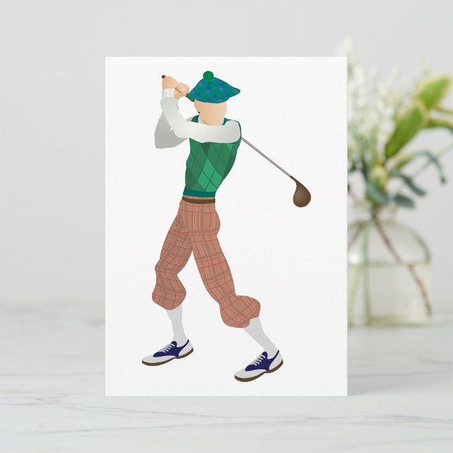 Gut gekleideter Golfer Einladung (Von Creator hochgeladen)