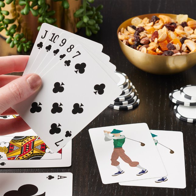 Gut gekleideter Golfer Spielkarten (Von Creator hochgeladen)