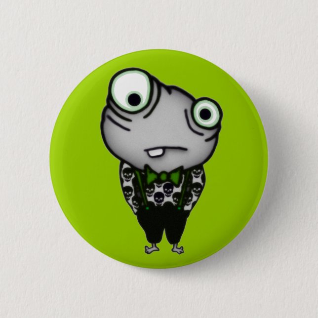 Gut gekleidetes Monster Button (Vorderseite)