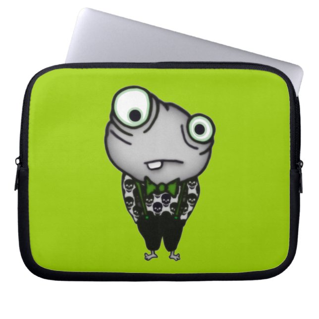 Gut gekleidetes Monster Laptopschutzhülle (Vorderseite)