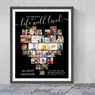 Gut gelebtes Herz Foto Individuelle Beerdigung Poster