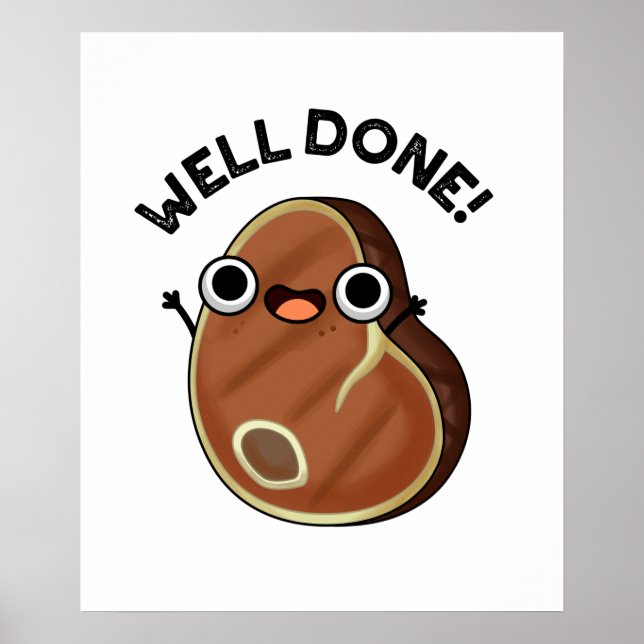 Gut gemacht Funny Steak Pub Poster (Vorne)