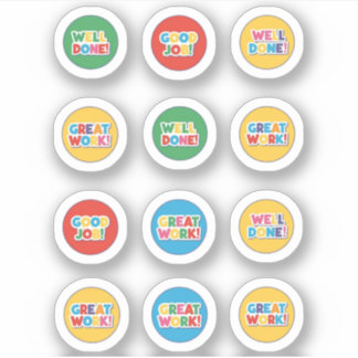 Gut gemacht, großartige Arbeit, gute Arbeit Aufkleber