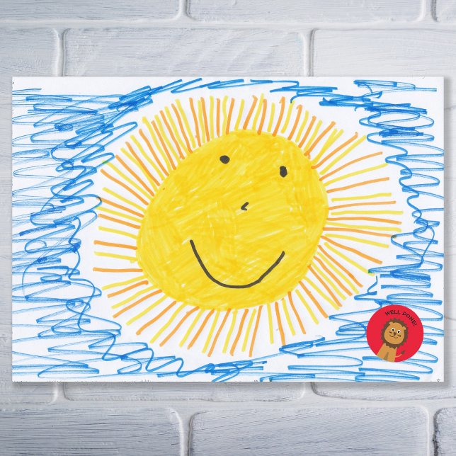 Gut gemacht, Löwen Lehrer rot Runder Aufkleber (Von Creator hochgeladen)