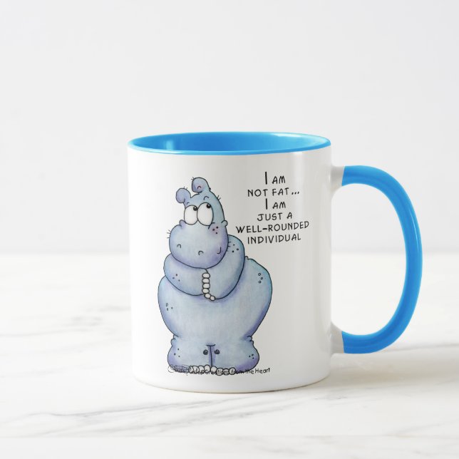 Gut gerundeter Hippo-Blue Hippopotamus Tasse (Rechts)