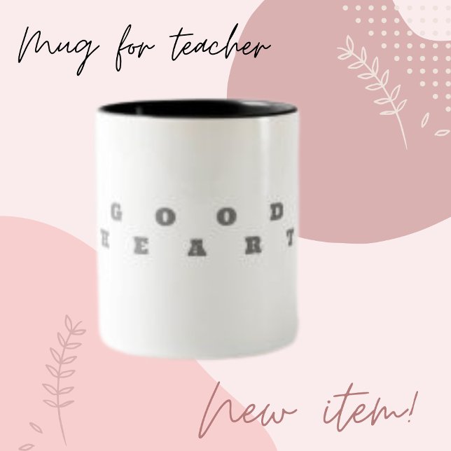 Gut Herz, Word Typografie Kaffee Tasse (Von Creator hochgeladen)
