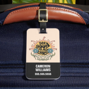 Gut in allen Dingen finden Hippie Graphic Gepäckanhänger