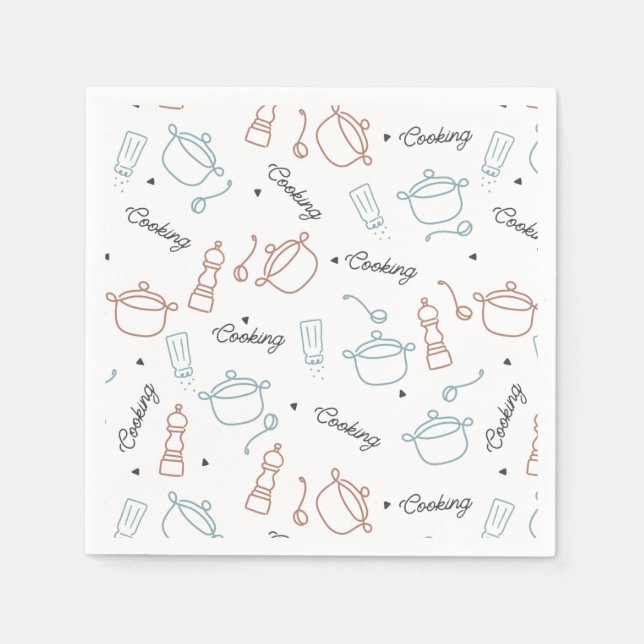 Gut kochen mit Liebe Serviette (Vorderseite)