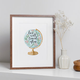 Gut leben, oft reisen poster