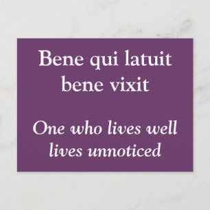 Gut leben - Ovid Zitat Postkarte