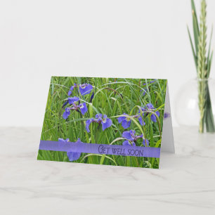 Gut machen bald Wildblume-Iris im Gras Karte