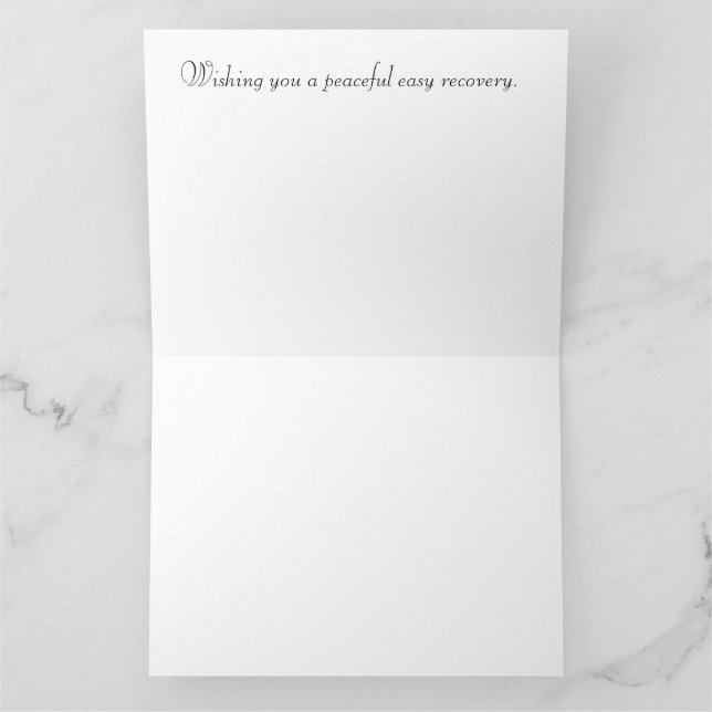 Gut machen, eine friedliche, einfache Erholung wün Karte (Innenseite)