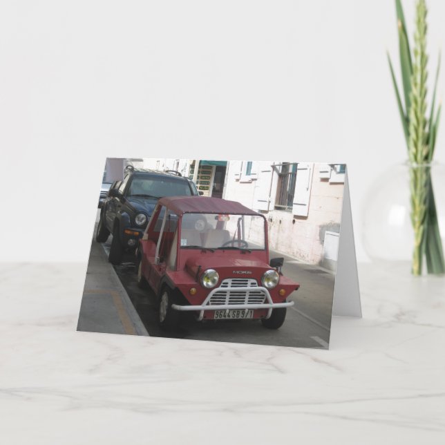 Gut machen - Vintages Notruffahrzeug Karte (Vorderseite)