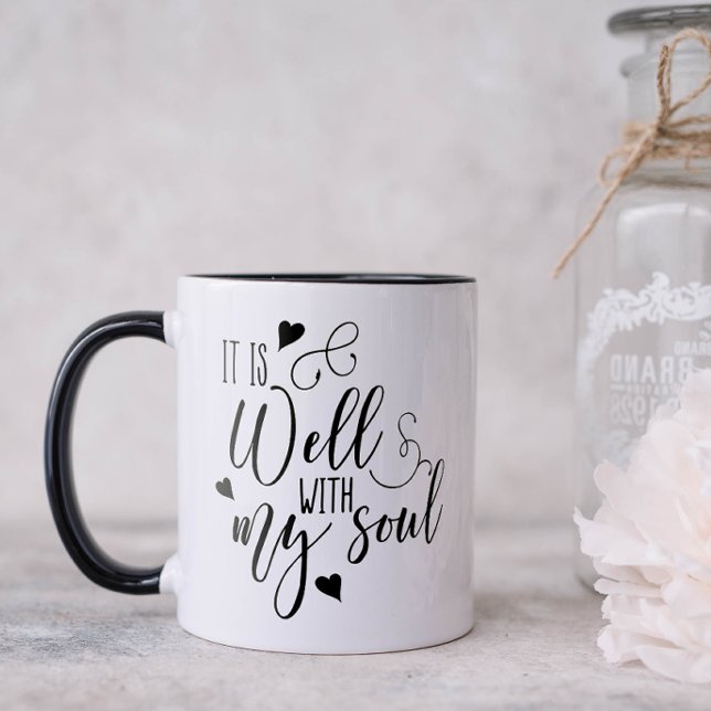 Gut mit meinem Soul spirituell Tasse (It is well with my soul! A pretty coffee mug to lift up your spirit.)