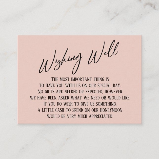 Gut moderne Handschrift, einfach rot pink Begleitkarte (Vorderseite)