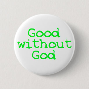 Gut ohne den Gott hellgrün Button