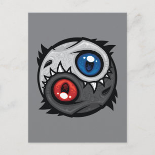Gut-und-Böse-Drache Yin Yang Postkarte