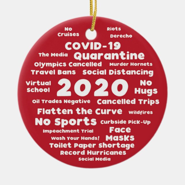 Gut und schlecht von 2020 keramik ornament (Vorne)