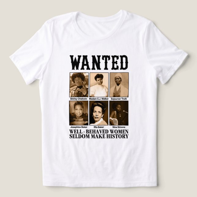 GUT VERHALTENE FRAUEN SELDOM MACHEN GESCHICHTE Tri-Blend SHIRT (Design Vorderseite)