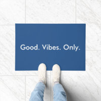 Gut. Vibes. Nur. Weiß und blau, individuell einste