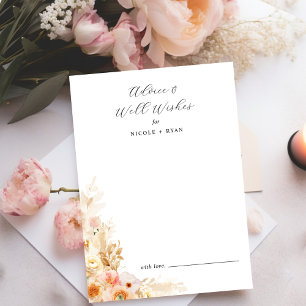 Gut Wünsche und Ratgeber Karte Peach, Cream Floral