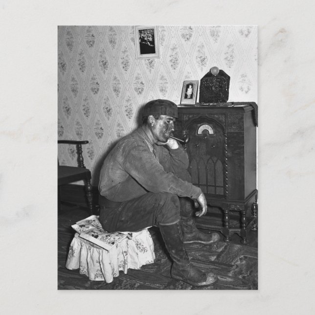 Gut zu tun Miner, 1938 Postkarte (Vorderseite)
