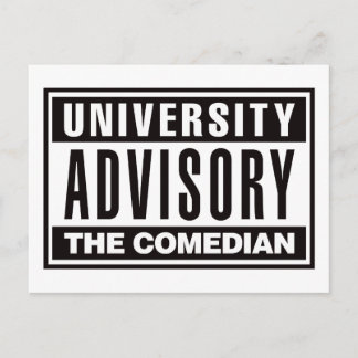 Gutachten der Universität für den Comedian Postkarte