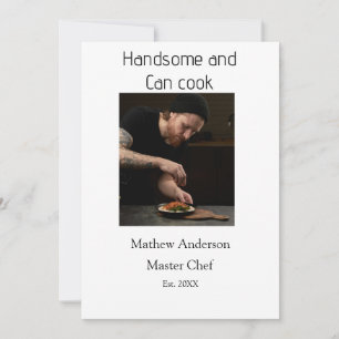 Gutaussehend und kann kochen Namen Master Chef Dat Einladung