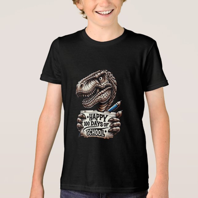 Gute 100 Schultage Beängstigendes Funny Tri-Blend Shirt (Vorderseite)