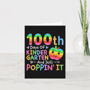 Gute 100 Tage Kindergarten und noch Poppin' I Karte