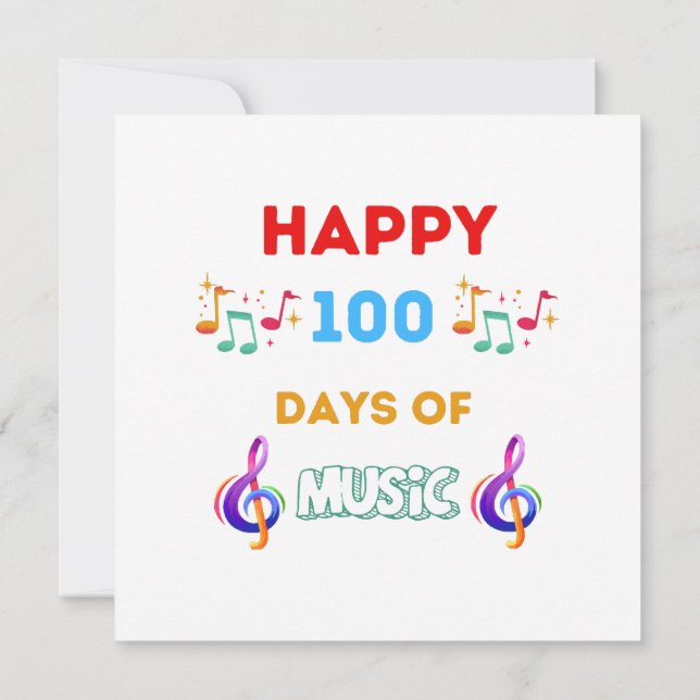 Gute 100 Tage Musik Einladung (Rückseite)
