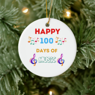 Gute 100 Tage Musik Keramik Ornament