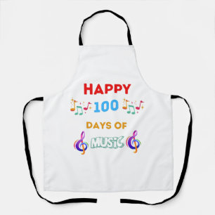 Gute 100 Tage Musik Schürze