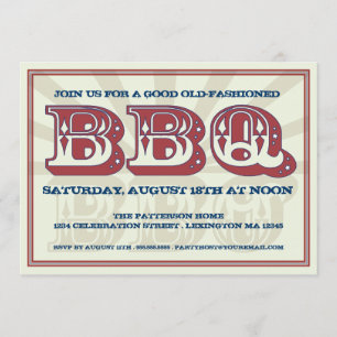 Gute alte GRILLEN Country Style Party Einladung