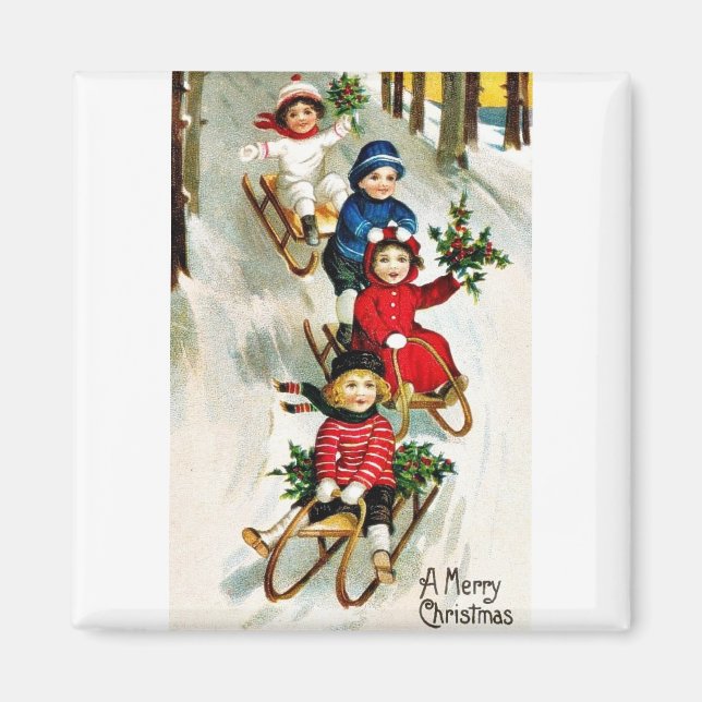 Gute alte Weihnachten Magnet (Vorne)