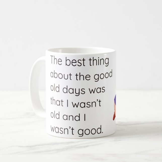 Gute alte Zeiten Kaffeetasse (Vorderseite Links)