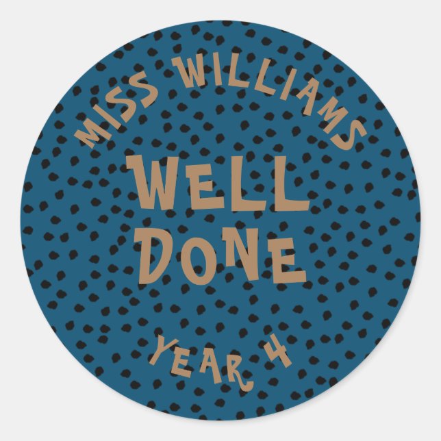 Gute Arbeit Lehrer Förderung Star Sticker (Vorderseite)