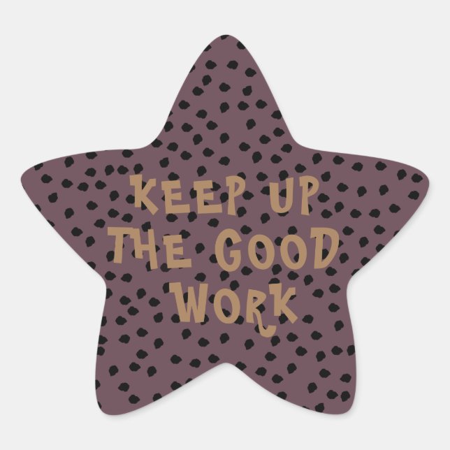 Gute Arbeit Lehrer Förderung Star Sticker (Vorderseite)