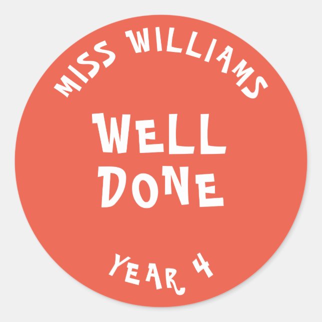 Gute Arbeit Lehrer Förderung Star Sticker (Vorderseite)