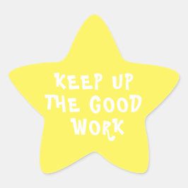 Gute Arbeit Lehrer Förderung Star Yellow Stern-Aufkleber