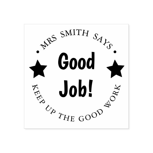 Gute Arbeit Lehrer gut gemacht Hausaufgaben Briefm Gummistempel (Prägung)