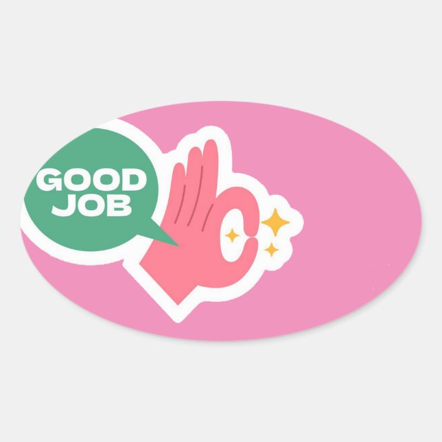 Gute Arbeit Oval Stickers (Vorderseite)