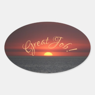 Gute Arbeit! Ovaler Aufkleber