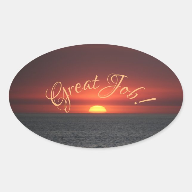 Gute Arbeit! Ovaler Aufkleber (Vorderseite)