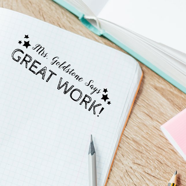 Gute Arbeit | Personalisierte Lehrkräfte Permastempel (Von Creator hochgeladen)