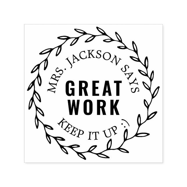 Gute Arbeit | Personalisierte Lehrkräfte Permastempel (Design)