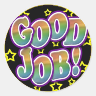 Gute Arbeit Runder Aufkleber