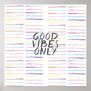 gute Atmosphäre nur farbenfrohe Aquarell modernes  Poster